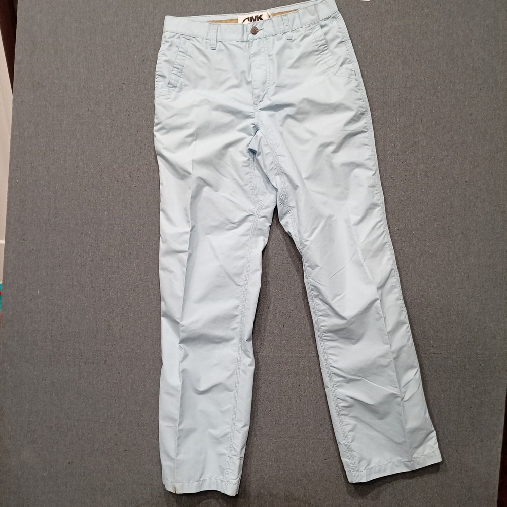 Mountain Khakis Mens 32x34 Light Blue Chino Pants Outdoor Action Gusset Triple